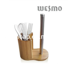 Conjunto de utensilios de cocina de bambú